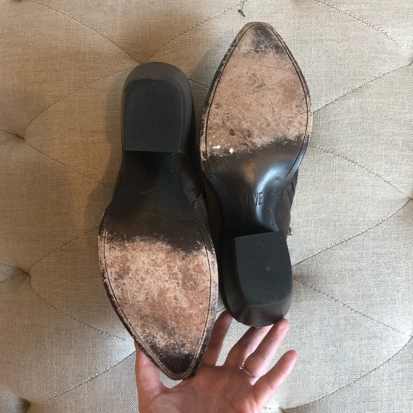 Frye Shooties in Dark Grey Suede - Picture 7 of 8